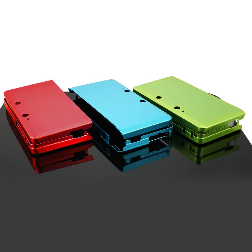 OSTENT Anti-shock Hard Aluminum Metal Box Cover Case Shell Compatible for Nintendo 3DS Console Color Red : Video Games