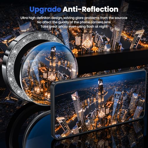 Image of WSKEN for Samsung Galaxy S26 Ultra Camera Lens Protector - Ultra Thin Case Friendly, 9H Shatterproof Tempered Glass with Anti Scratch Metal Circle Camera Screen Protector Cover Accessories, G Black