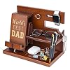 awofer Wooden Dad Docking Station Personalized Best Dad Gifts from Son Daughter Dads Birthday Ideas for Dad Bonus Dad Who Wants Nothing