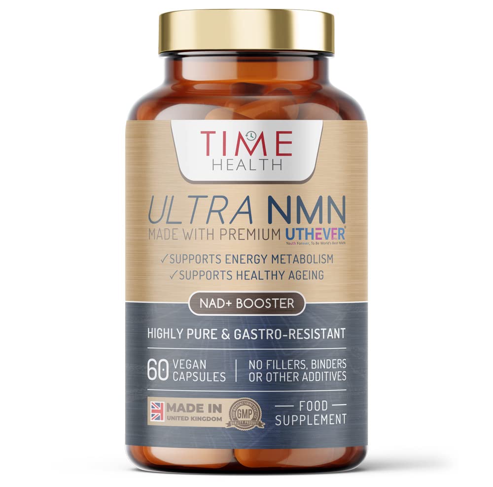 Time Health Ultra N-M-N - Clinically Proven - Pure, Stabilised N-M-N - 60 x 500mg Capsules - Stomach Acid-Resistant - NAD+ Booster - Made with UTHEVER® - 3rd Party Tested - UK Made