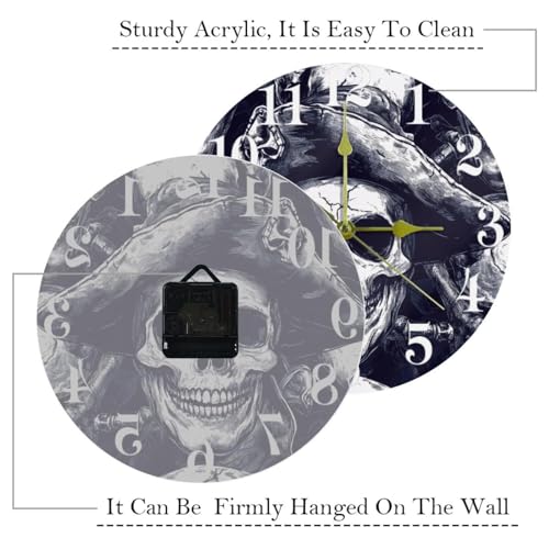 Horloge murale sans tic-tac à quartz avec mécanisme fluide - 6