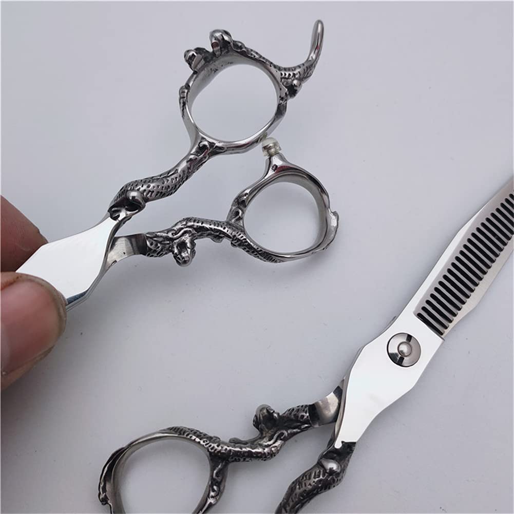 Ciseaux À Couper Les Cheveux Set, Ciseaux De Coupe De Cheveux en Acier Inoxydable 440C, Cisailles De Coupe Professionnelles pour Salon/Maison, Légère Et Nette