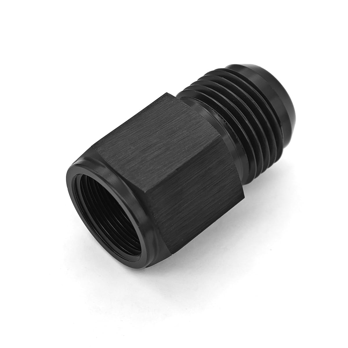 JNNJ 2 Stück Reduzierstück AN10-AN6 - Aluminium Kraftstoffleitung Adapter Schwarz