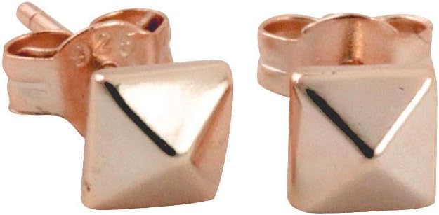 apop nyc Mini Square Pyramid Stud Earrings 925 Sterling Silver 5mm [Jewelry]