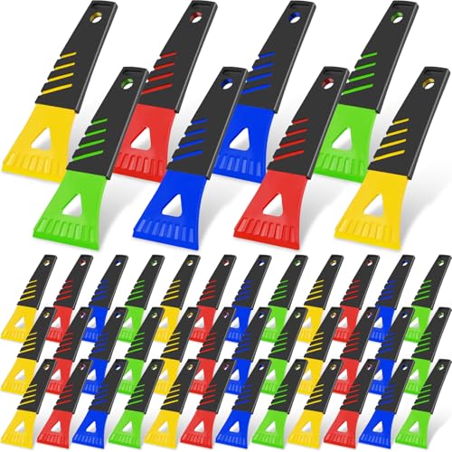 Frienda 4 Pcs Ice Scraper for Car Windshield Plastic Snow Frost Ice Removal Tools for Cars Trucks Window