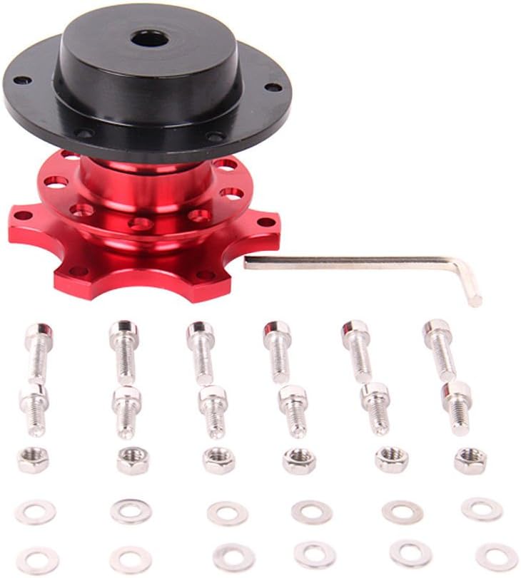 HiwowSport Universal Car Steering Wheel Quick Release HUB Racing Adapter Snap Off Boss Kit