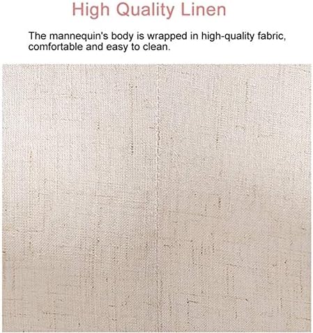 Miniatura 3 de Adjustable Height Female Mannequin Torso with Gold Tripod Stand & Head, for Shop Display and Dress Fitting with Wood Arms-S