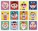 Janod - Magnetibook 83 Pc Magnetic Boy Crazy Face Dress Up Game - Decorating Fridge with Magnetic Letters - Enhances Creativity and Learning - Boosts Self-Confidence - Portable and Easy Storage