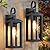 SNRU 17" Large Outdoor Wall Lights Exterior 2Pack, Waterproof Exterior Wall Sconce Porch Lights Outdoor Wall Mount, Black Exterior Lighting Fixtures Coach Lights for Garage House,Bulb Not Included