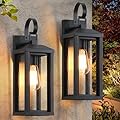 SNRU 17" Large Outdoor Wall Lights Exterior 2Pack, Waterproof Exterior Wall Sconce Porch Lights Outdoor Wall Mount, Black Exterior Lighting Fixtures Coach Lights for Garage House,Bulb Not Included
