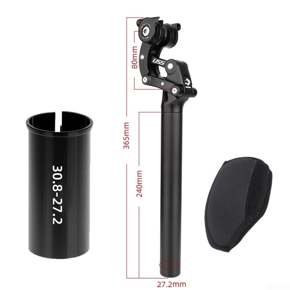 Ammortizzatore per sellino per mountain bike, ammortizzatore per sella della bicicletta, in lega di alluminio, ammortizzatore fino a 110 kg