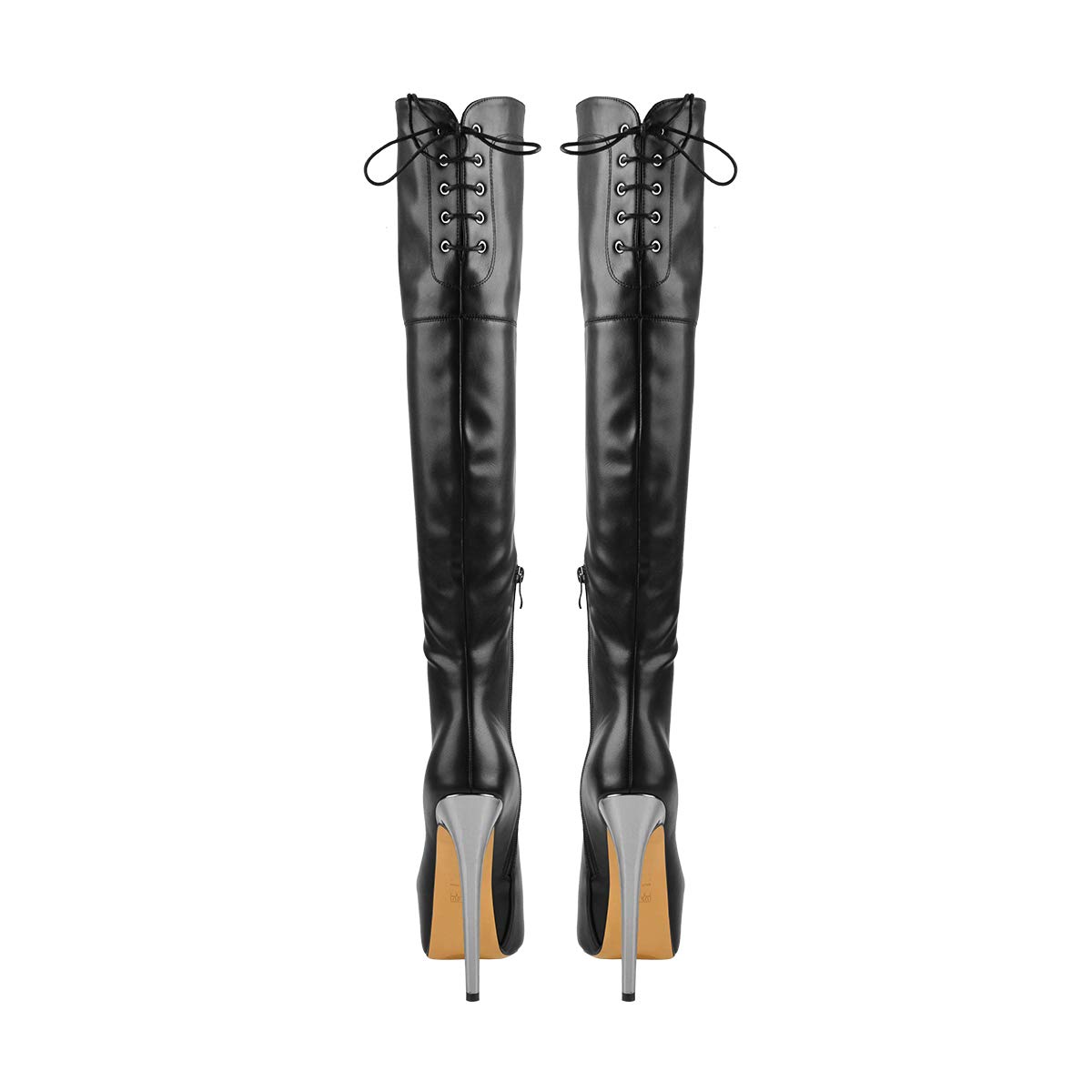 Only maker Plateau Langschaft Stiefel mit Pfennigabsatz Sexy Stiletto Boots