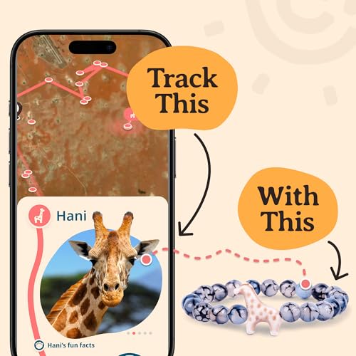 Fahlo Giraffe Tracking Bracelet, Elastic, supports Somali Giraffe Project, one size fits most for Men and Women4