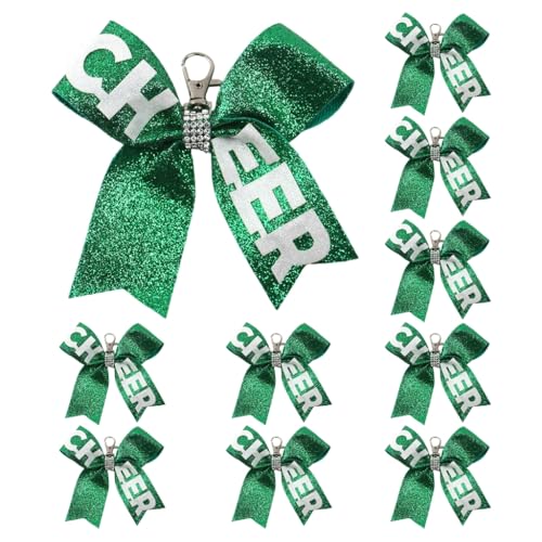 Porte-clés de pom-pom girl à paillettes pour ados en lot de 10 pièces