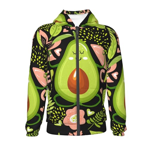 Avocado Keep Calm Kid Hoodies Boys Zip Up Sweatshirts Girls Pullover with Pocket2