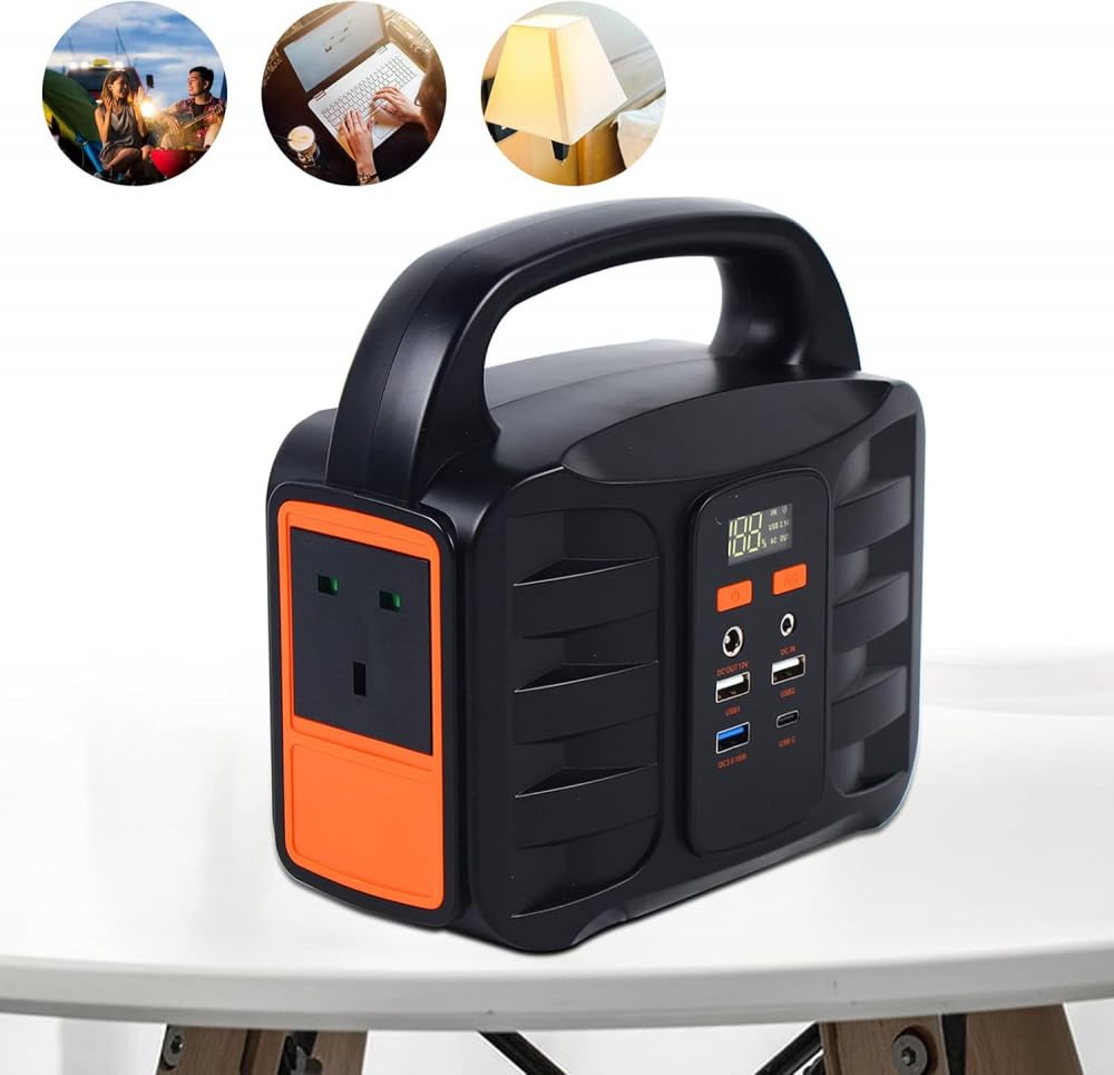 Centrale électrique Portable, Batterie Externe Mobile 150 W 80 000 mAh pour Camping, Prise Secteur à Onde sinusoïdale Pure 220 W, Alimentation de Secours pour Camping et Hors réseau