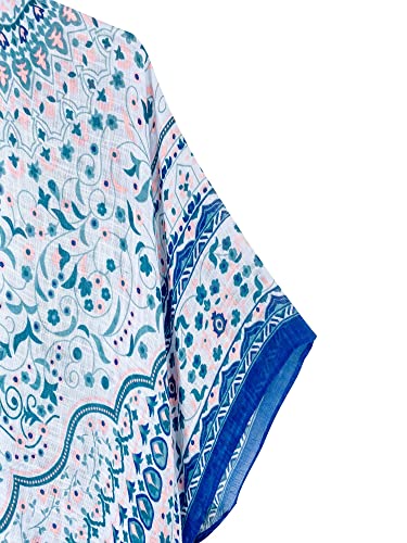 Image of Spicy Sandia Kimonos for Women Floral Beach Cover Up Loose Swimsuit Bathing Suit Coverup Cardigan for Summer Swimwear