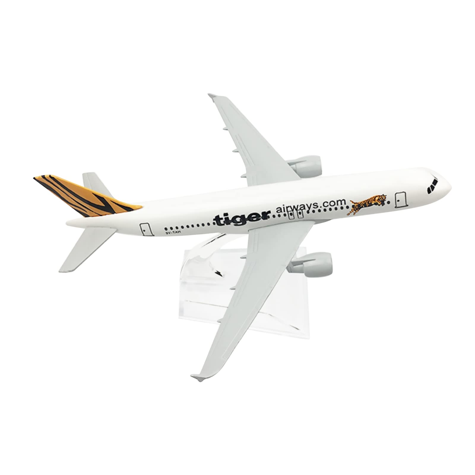 ZEZEFUFU 1/400 Scale Alloy Aircraft Singapore Tiger A320 Plane Model Home Office Decoration Gifts