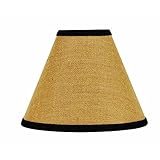 Home Collection by Raghu Black Burlap Stripe Lampshade, 10'