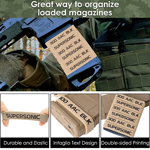 Aolamegs 300 Acc Blk Supersonic Magazine Marking Bands 6 Pack (Khaki-Black) #TOP1