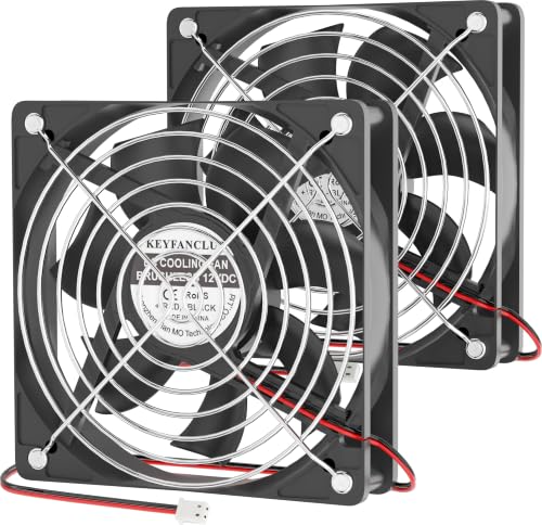 120mm x 25mm 12V 2-PIN Brushless DC Cooling Fan 2-Pack - image 1