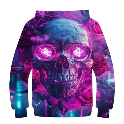 Skeleton Pull à Capuche 3D Sweat À Capuche Manches Longues Adolescents Unisexe