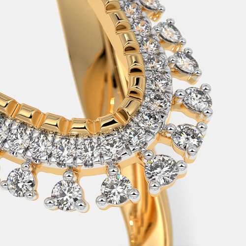 The Nirvana Vanki Ring, 0.31 Carat Moissanite Ring with 4.11 Gram 14k Gold Plated Sterling Silver Wedding, Engagement, Promise Ring|MTI_RNG_20933