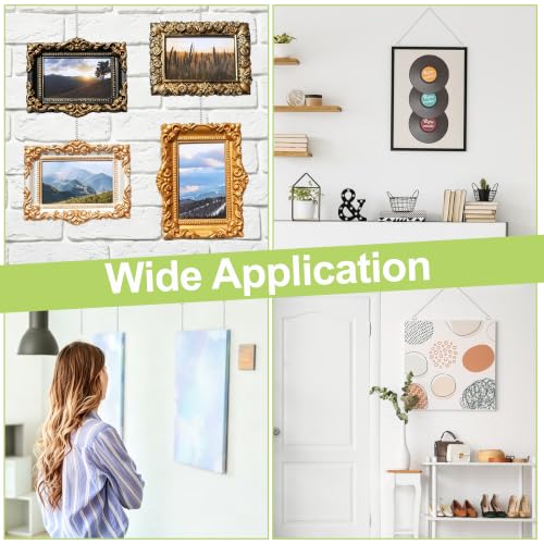 Image of Picture Hanging Kit, 6Pcs Iron Chains with Loops & 6Pcs Brass Plated Hooks Picture Display Accessories for Wall Pictures, Exhibition(Silver, 1M)