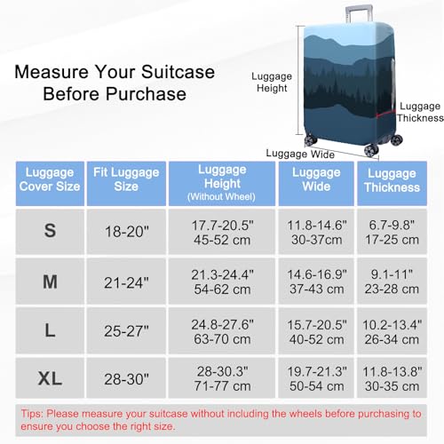 MHJY Suitcase Cover Washable Luggage Covers for Suitcase TSA Approved Elastic Luggage Protector Cover Scratch Resistant Travel Fits 18-32 Inch Luggage2