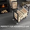 Amazon.com : LBWF Metal Firewood Log Holder, Small Rolling Firewood ...