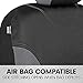BDK UltraSleek Gray Seat Covers for Cars, Two-Tone Front Seat Covers with Matching Back Car Seat Cover, Made to Fit Most Auto Truck Van SUV, Interior Car Accessories, Car Seat Covers Full Set