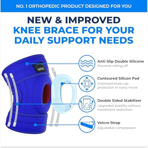 Image of Modvel ELITE Knee Brace for Men & Women - Patella Gel Pads & Side Stabilizers for ACL, Meniscus Tear, Arthritis & Injury Recovery - Maximum Support for Running, Sports & Joint Pain Relief