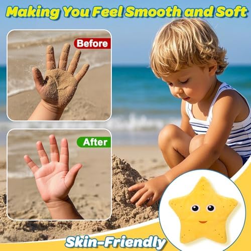 Mity rain 2PCS Sand Remover for Beach - Sand Eraser Wipe Mitt Bags - 1