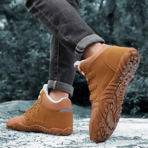 Winter Glacia Barefoot Shoes for Men Women, 2025 New Winter Barefoot Shoes Non-Slip Warm Walking Comfortable2