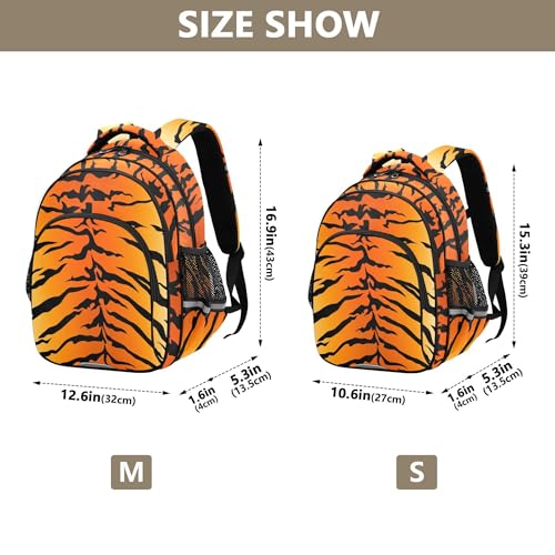 Fisyme Stripe Animals Tigers Print Backpack Laptop Back Pack Daycare Bag Bookbag Travel School Backpacks Medium2