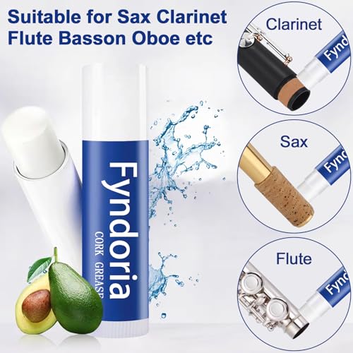8 Pcs Cork Grease for Saxophone Clarinet Flute Bassoon Oboe, Grease Lubricant Tube Cleaning and Care Product, Woodwind Instruments Care Accessory - Thumbnail 5