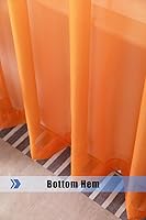 Vista 5 de Elegantes paneles de cortina de gasa transparente con bolsillo para cortinero para dormitorio, sala de estar, comedor, patio, puerta corrediza