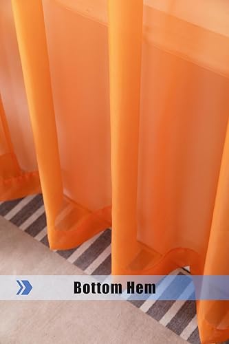 Miniatura 4 de Elegantes paneles de cortina de gasa transparente con bolsillo para cortinero para dormitorio, sala de estar, comedor, patio, puerta corrediza de