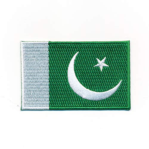 hegibaer 30 x 20 mm Pakistan Flagge Islamabad Karatschi Flag Aufnäher Aufbügler 1095 Mini