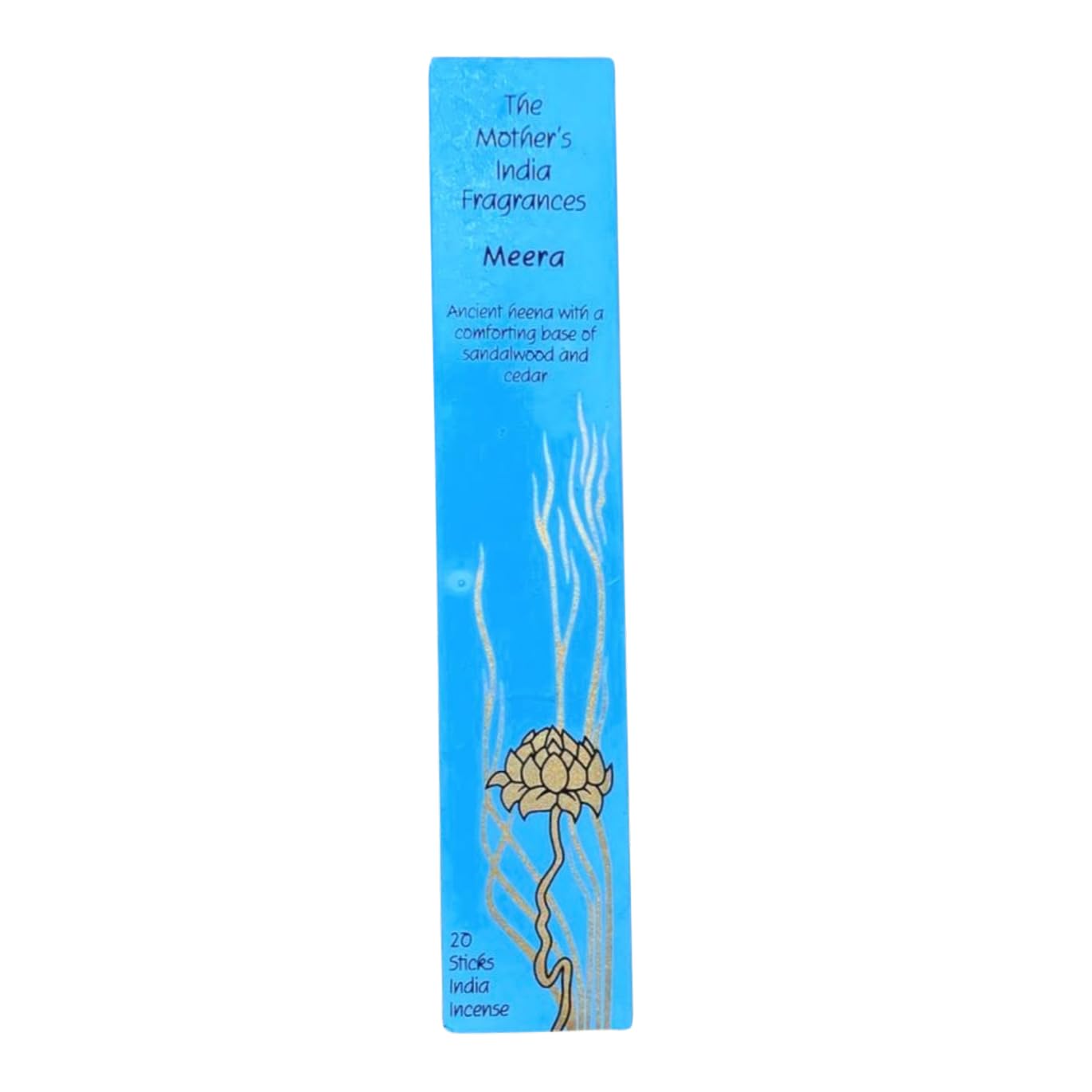 Giftlocaluk Blue Mother's India Meera - Heena, Sandalwood & Cedarwood Blend (20 Sticks) Fair Trade