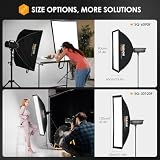 TARION Składany softbox z mocowaniem Bowens - 60 x 90 cm / 24 x 36 cali prostokątne, miękkie pudełko z szybkim odpinaniem i konfiguracją, prostokątne oświetlenie wideo, softbox do studia filmowania,