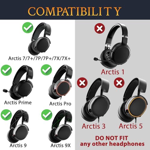 Image of SOULWIT Flexible Fabric Replacement Headband for SteelSeries Arctis 7 /7+ /7X /7X+ /7P /7P+ /9 /9X /Pro /Prime Gaming Headset, Headphones Replacement Band, Headstrap Head Cushion Pad Repair Part - Red Storm