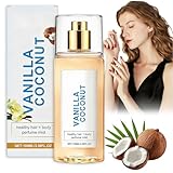 Vanille-Kokos Parfum für Damen - Langanhaltendes Vanille Coconut Parfümspray für Haar & Körpe |Hydratisierender Vanilles Kokos Duftnebel & Bodyspray, ohne Klebrigkeit (100ml)