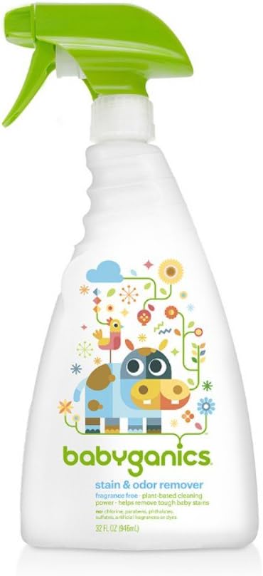 Babyganics Stain and Odor Remover, Fragrance Free, 32 oz