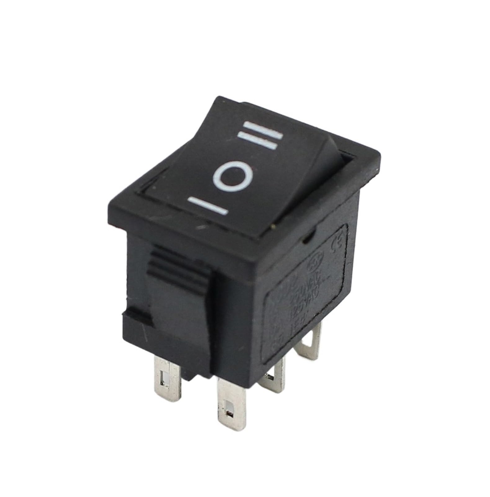 IDGTTLDF 1PCS KCD1 ON-Off 15 * 21mm Black 3 Pin / 6 pin On/Off/On Rocker Switch AC 6A/250V10A/125V(6 pin On - Off - On)