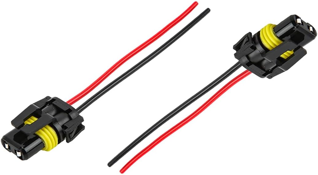 2 PCS Nylon Wiring Harness Headlight Socket
