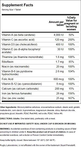 Rugby Prenatal Vitamins 100 Tabs