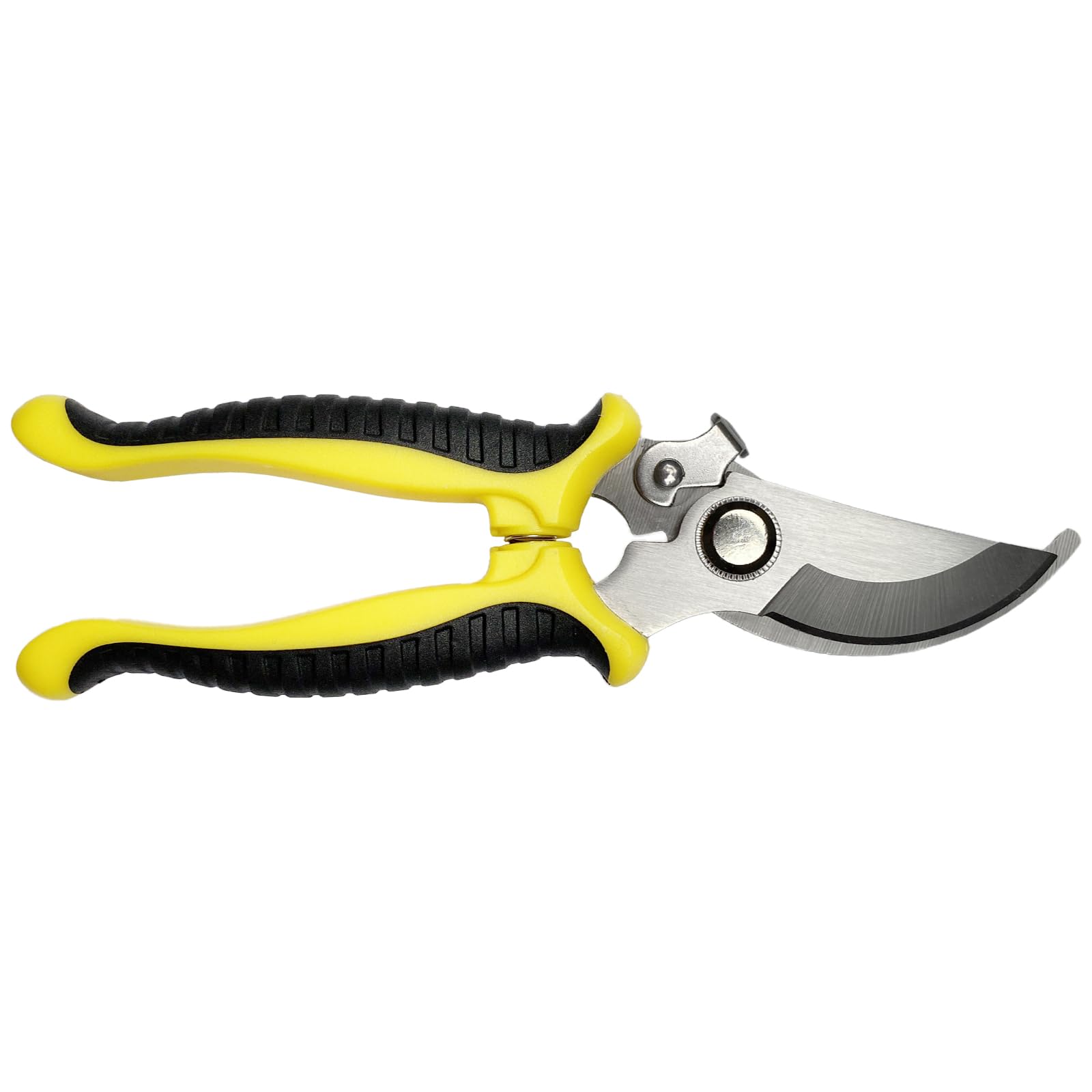 Newaner Forbici da potatura, antiscivolo con impugnatura di blocco Cesoie professionali per la riparazione di fiori giardino,forbici multifunzionali che possono tagliare rami e rattan（giallo）