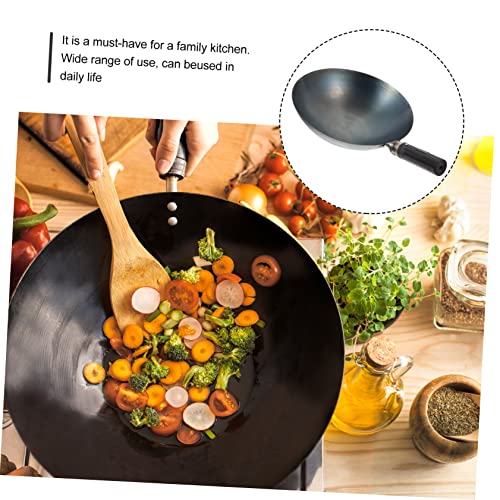 Wok de hierro Cabilock 12 pulgadas sin teflón con mango ergonómico miniatura 4