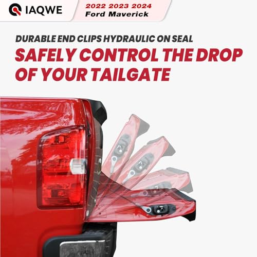 Image of IAQWE 43207 Truck Tailgate Assist Shock for Ford Maverick 2022 2023 2024 2025 2026, Slow Close Pickup Damper Strut Kit with All Tools Included - Drop Control Solution Accessories